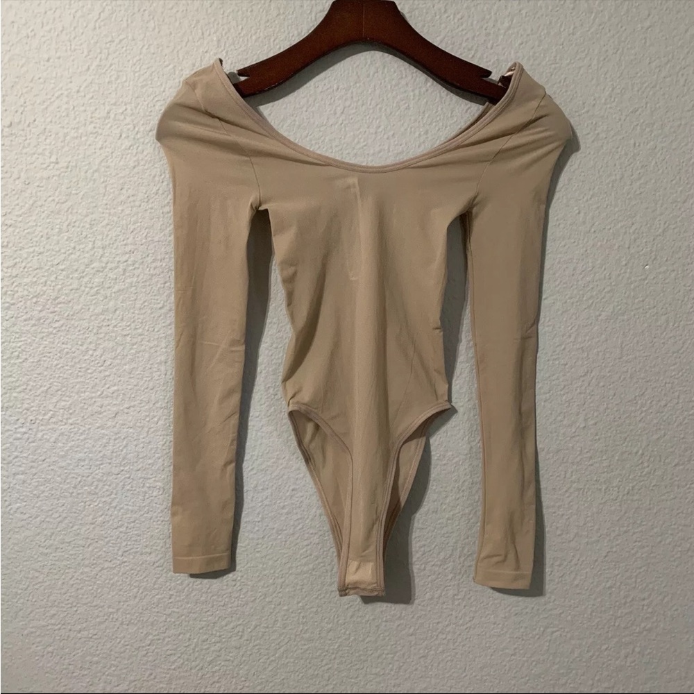 NWT ZARA Women Nude Limitless Contour Collection Long Sleeve Round Neck
